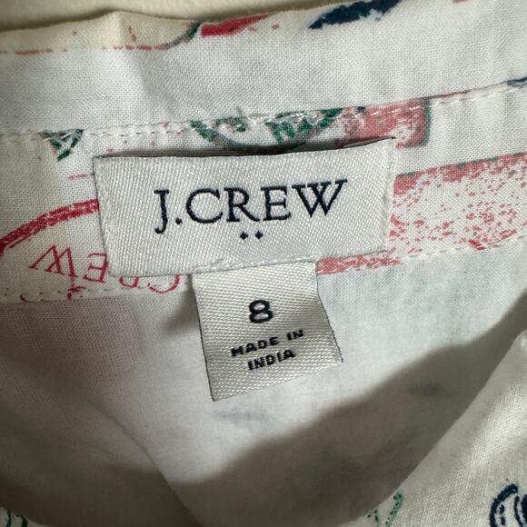 J Crew Postcard Vacation Button Up Belted Midi Dress US Women's 8 - Picture 5 of 7